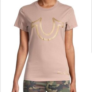 NWT Foil Graphic Crew Neck T-Shirt In Old Pink